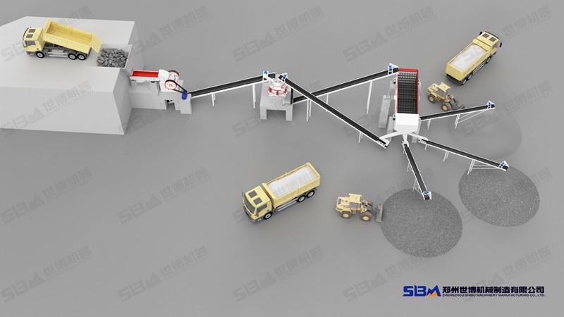 配置全液壓圓錐破碎機(jī)的石料廠生產(chǎn)線設(shè)計圖