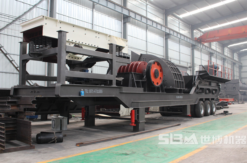 移動建筑垃圾破碎機(jī)設(shè)備車間圖