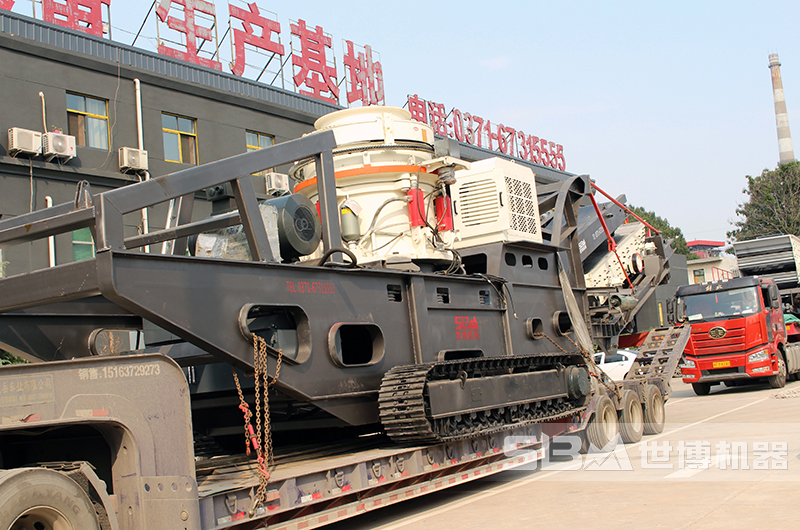 世博廠家履帶式液壓移動破碎篩分機(jī)發(fā)貨圖
