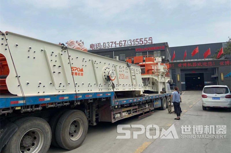 玄武巖加工設(shè)備沖擊制砂機和振動篩發(fā)貨