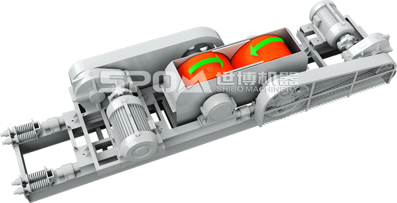 對輥破碎制砂機(jī)結(jié)構(gòu)圖