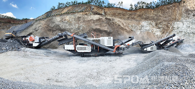一套履帶移動(dòng)站，加工砂石骨料