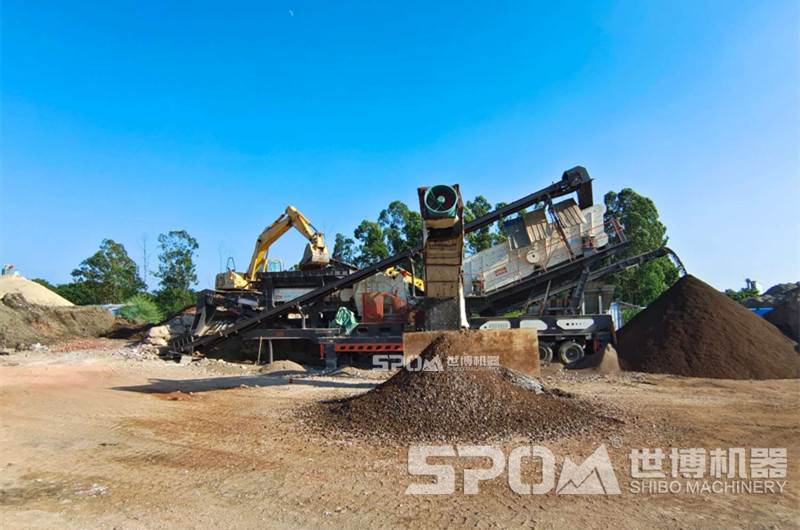 一臺(tái)移動(dòng)站的沙石骨料生產(chǎn)線(xiàn)